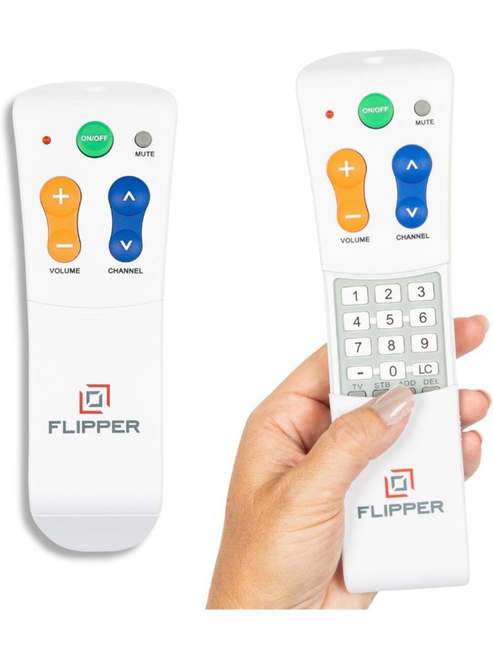 Flipper Big Button TV Remote for Seniors, Elderly & Dementia (No Streaming)